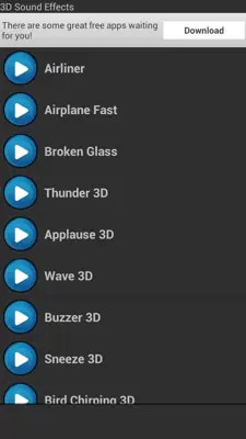 3D Sound Effects android App screenshot 2